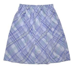 Clandestine Vintage Plaid Skirt Pleated Multicolor Cross Hatch Pastel Women's 14